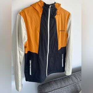 Columbia Men's Orange and Black Windbreaker